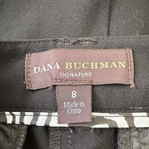 Dana Buchman Women Black Dress Pants Size 8 Pre-owned & in Excellent Condition - Picture 2 of 3